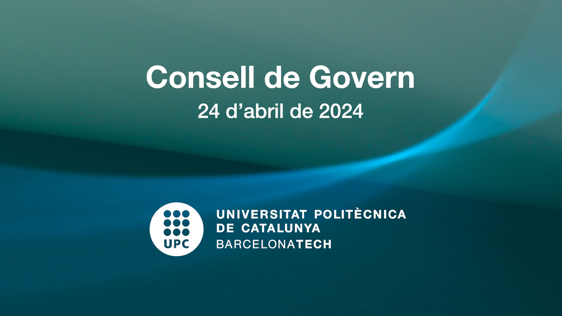 Consell de Govern del 24 d’abril de 2024